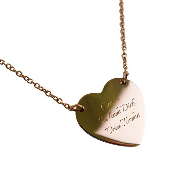 Personalisierbare Kette mit Herz-Anhänger