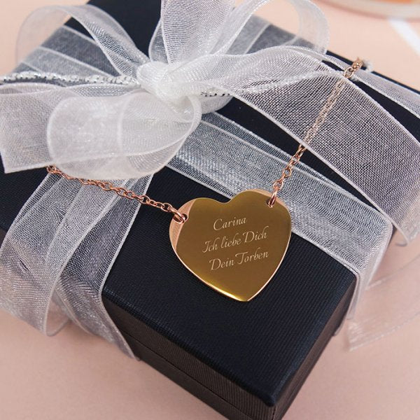 Personalisierbare Kette mit Herz-Anhänger