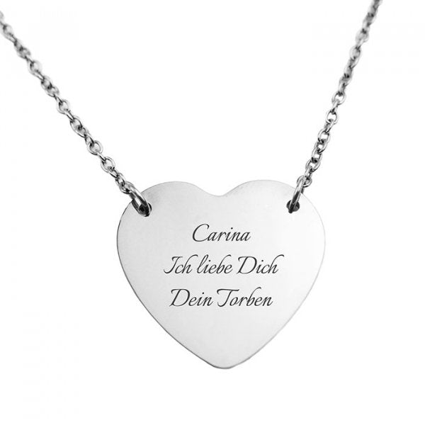 Personalisierbare Kette mit Herz-Anhänger