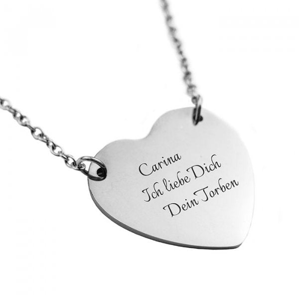 Personalisierbare Kette mit Herz-Anhänger