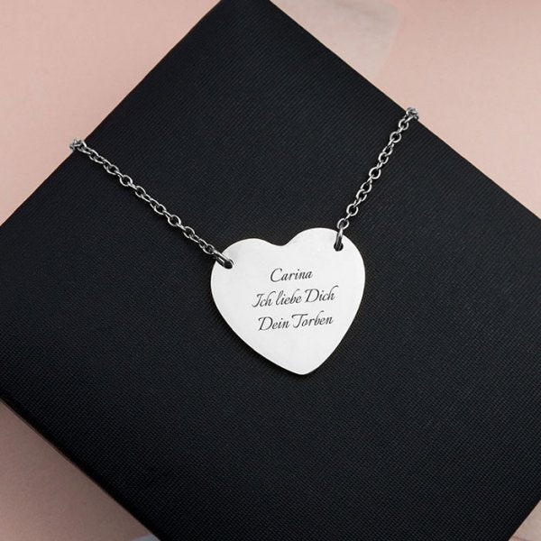 Personalisierbare Kette mit Herz-Anhänger