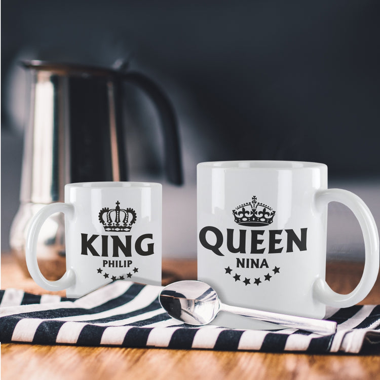 Tassen-Set King & Queen - personalisiert
