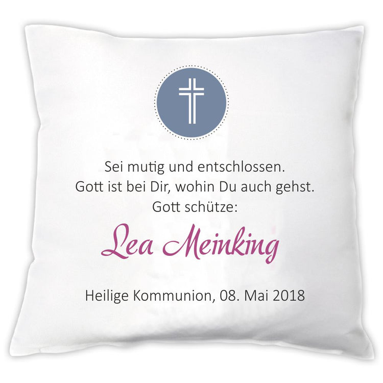 Personalisiertes Kissen Gott schütze…  zur Konfirmation / Firmung / Kommunion