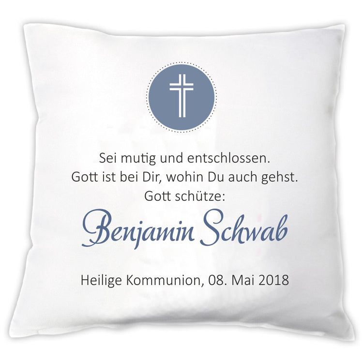 Personalisiertes Kissen Gott schütze…  zur Konfirmation / Firmung / Kommunion