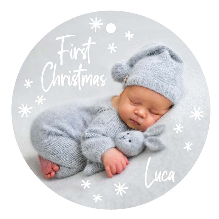 Acrylanhänger First Christmas mit Foto