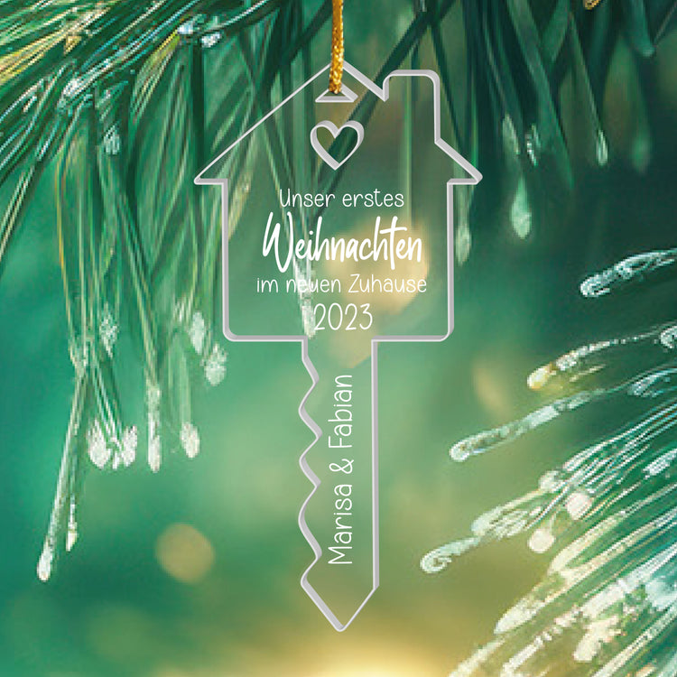 Acrylanhänger unser erstes Weihnachten im neuen Zuhause