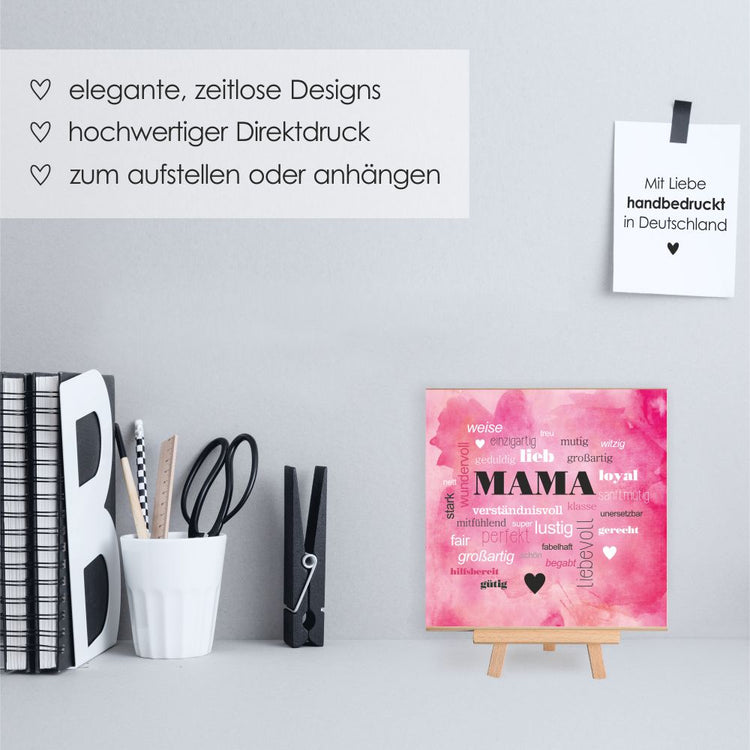 Holzbild MAMA - Wörter