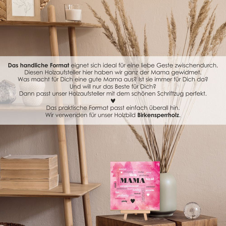 Holzbild MAMA - Wörter