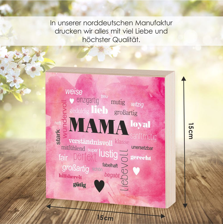 Holzbild MAMA - Wörter