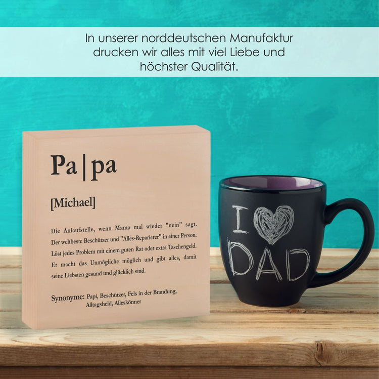 Personalisiertes Holzbild Papa