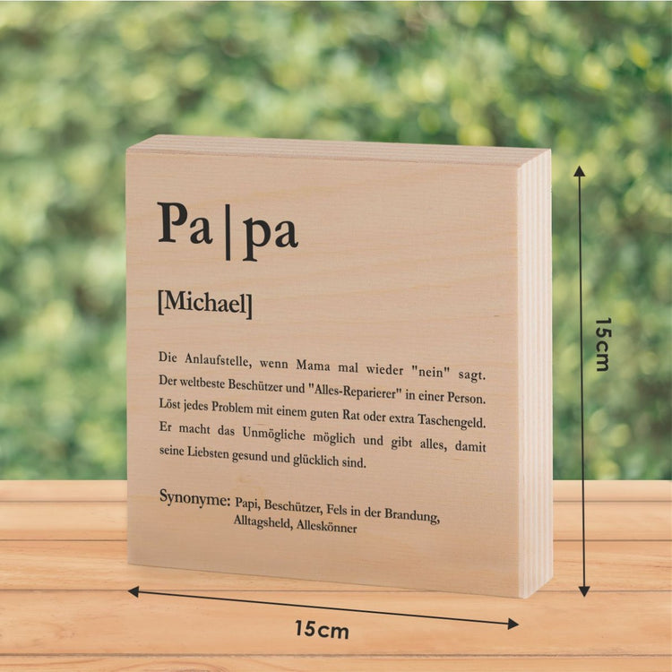 Personalisiertes Holzbild Papa