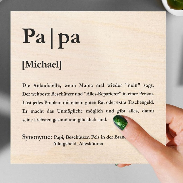 Personalisiertes Holzbild Papa