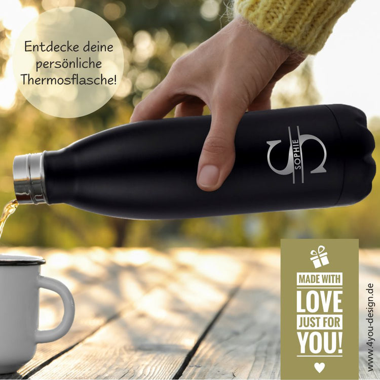 Trinkflasche Edelstahl mit Namen - Design Joyful