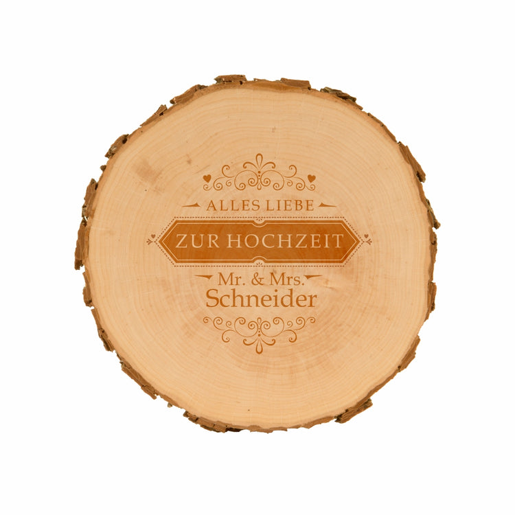 Baumscheibe Mr & Mrs - personalisiert