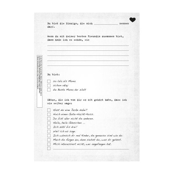 Ausfüllbuch Was ich an dir liebe, Mama