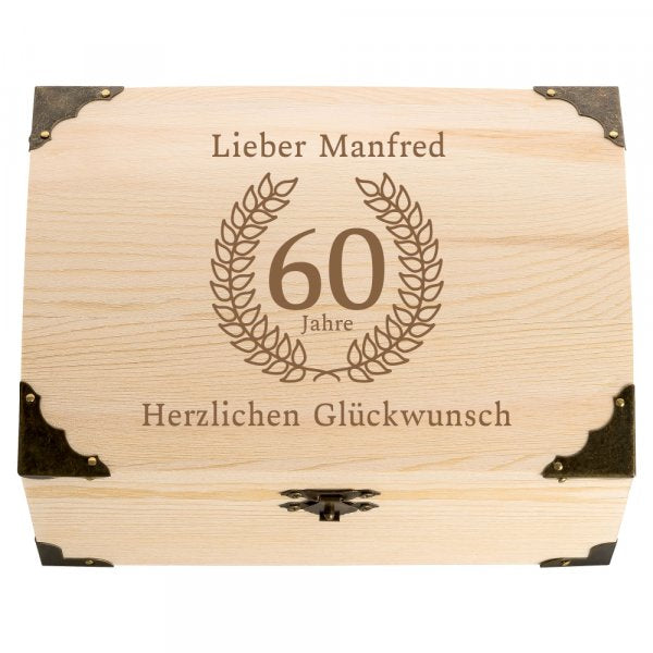 Personalisierbare Schatztruhe zum 60. Geburtstag