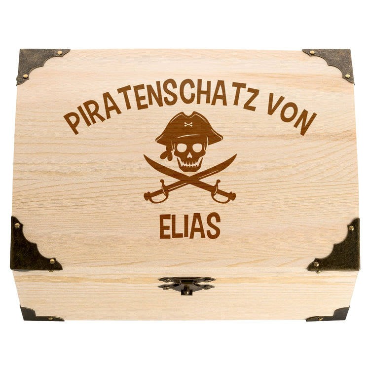 Schatztruhe mit Namensgravur Piratenschatz