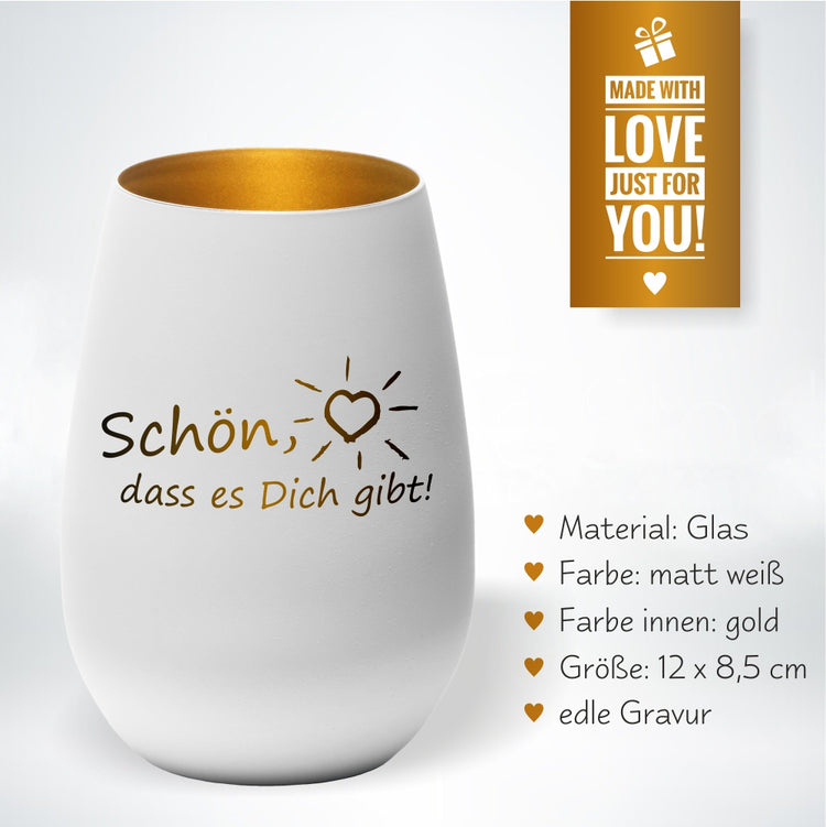 Windlicht Schön, dass es dich gibt!