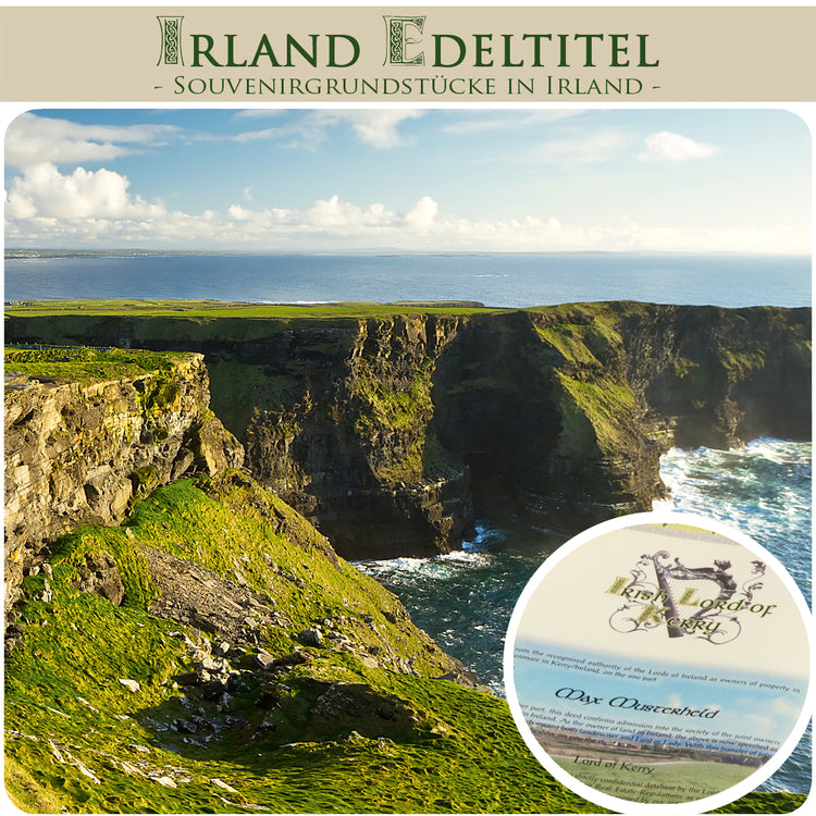 Lordschaft Geschenk Urkunde  -  Irish Lady und Lord of Kerry