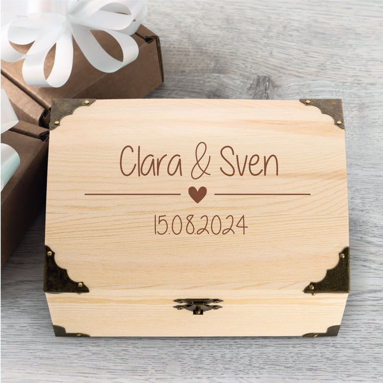 Schatztruhe Hochzeit Herz