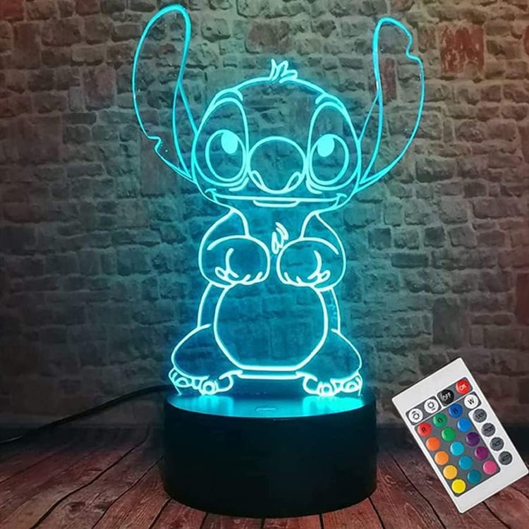 Stich - 3D Lampe - Nachtlicht in 16 Farben