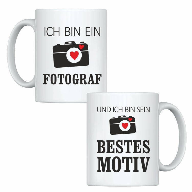 Tassen-Set Ich bin ein Fotograf & Und ich bin sein bestes Motiv