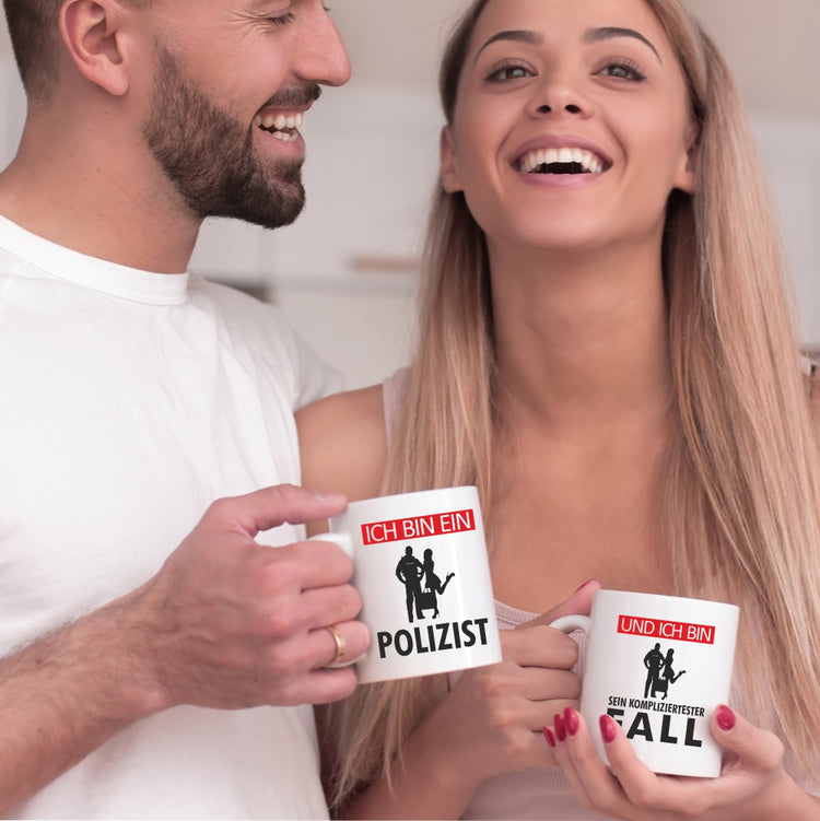 Tassen-Set Ich bin ein Polizist & Und ich bin sein kompliziertester Fall