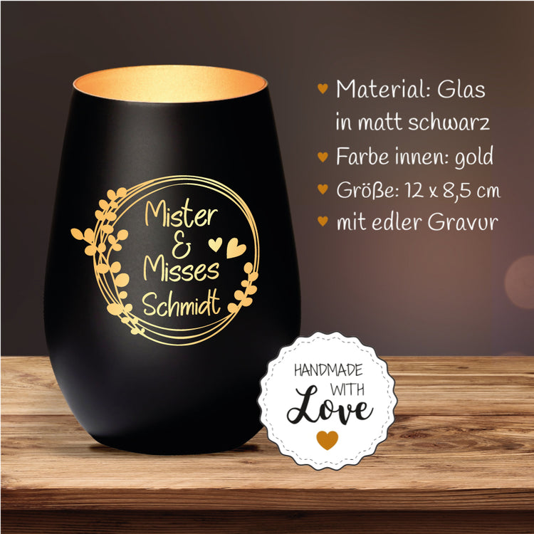 Windlicht Hochzeit Mister & Misses