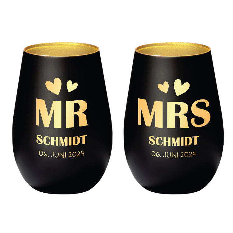 Windlicht Hochzeit MR. & MRS.
