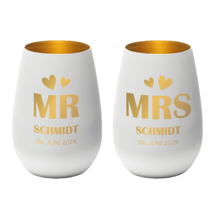 Windlicht Hochzeit MR. & MRS.