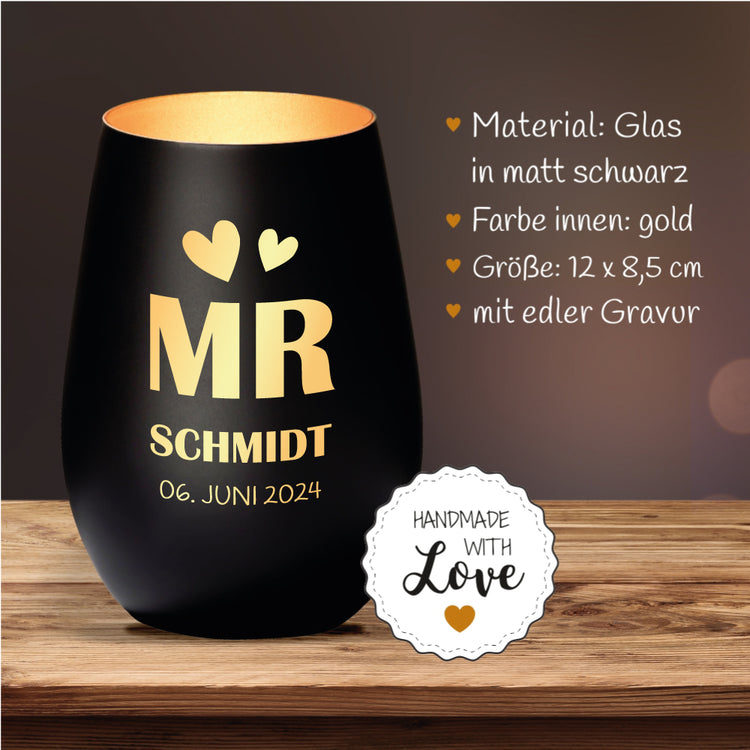 Windlicht Hochzeit MR. & MRS.