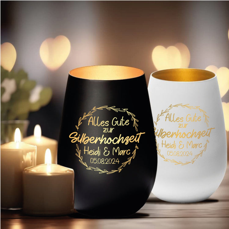 Windlicht Silberhochzeit Alles Gute