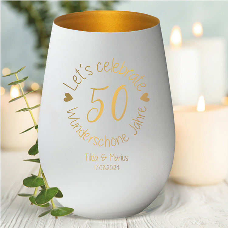 Windlicht goldene Hochzeit celebrate